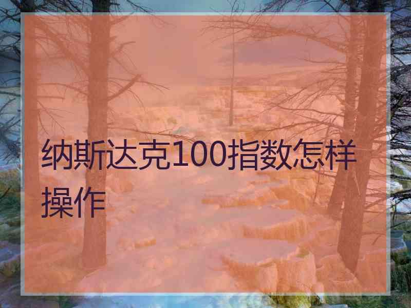 纳斯达克100指数怎样操作