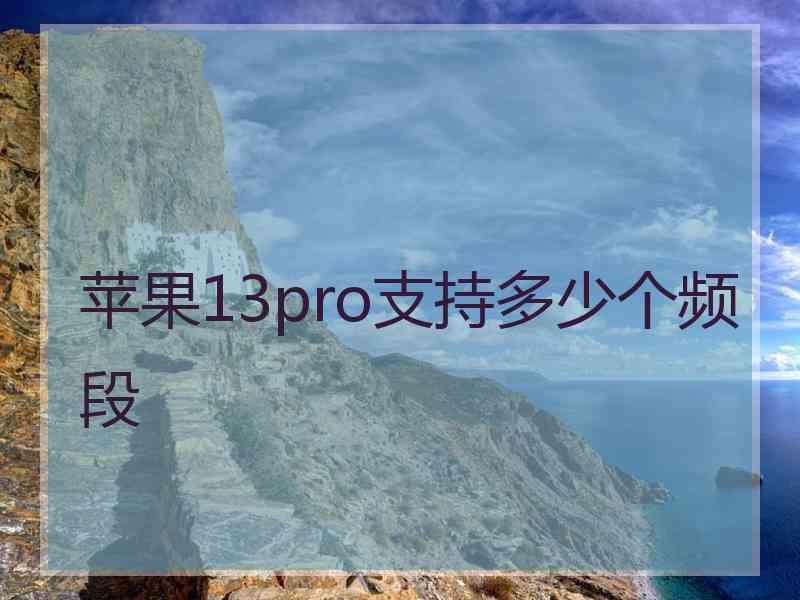 苹果13pro支持多少个频段