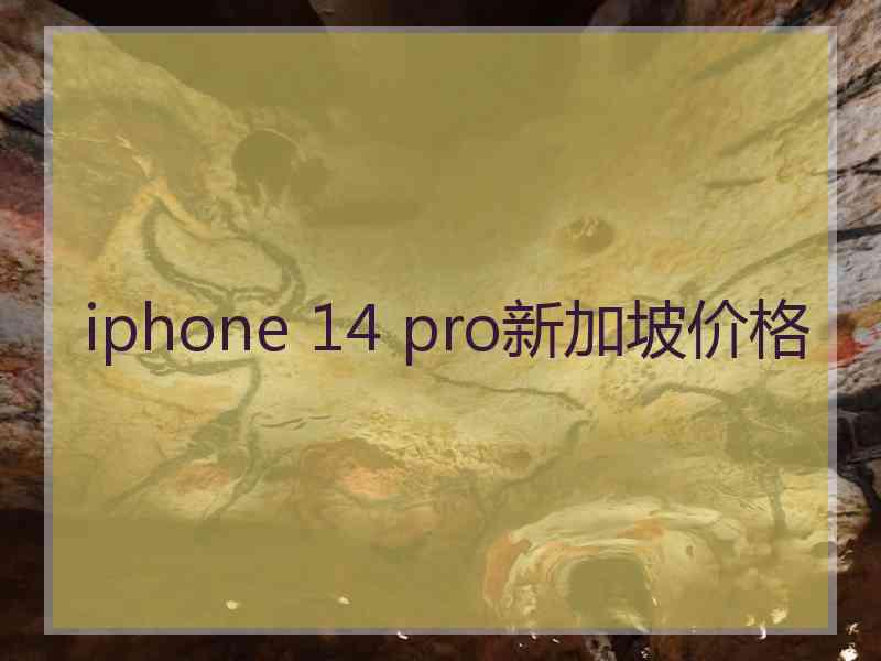 iphone 14 pro新加坡价格