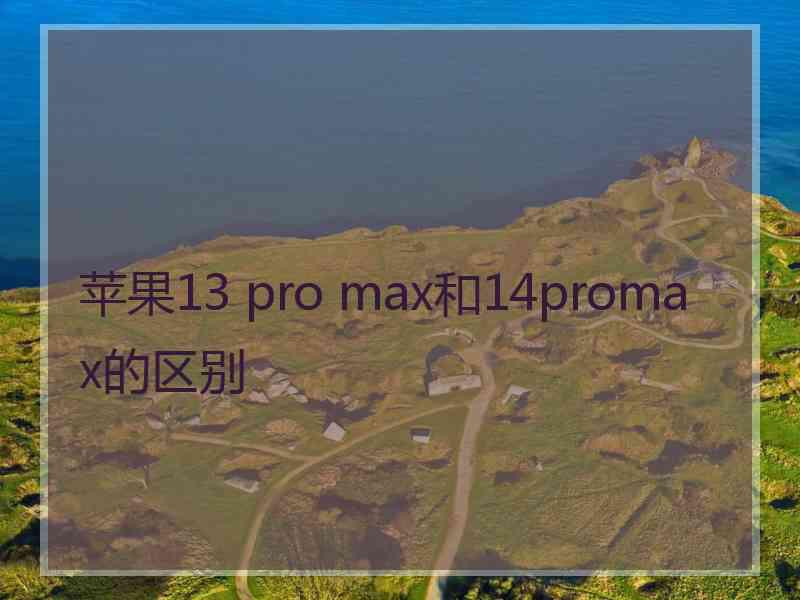 苹果13 pro max和14promax的区别