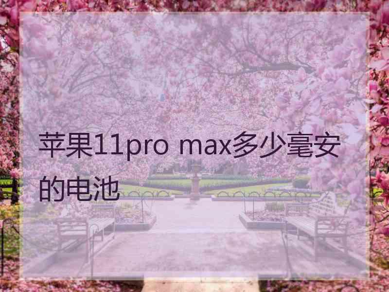 苹果11pro max多少毫安的电池