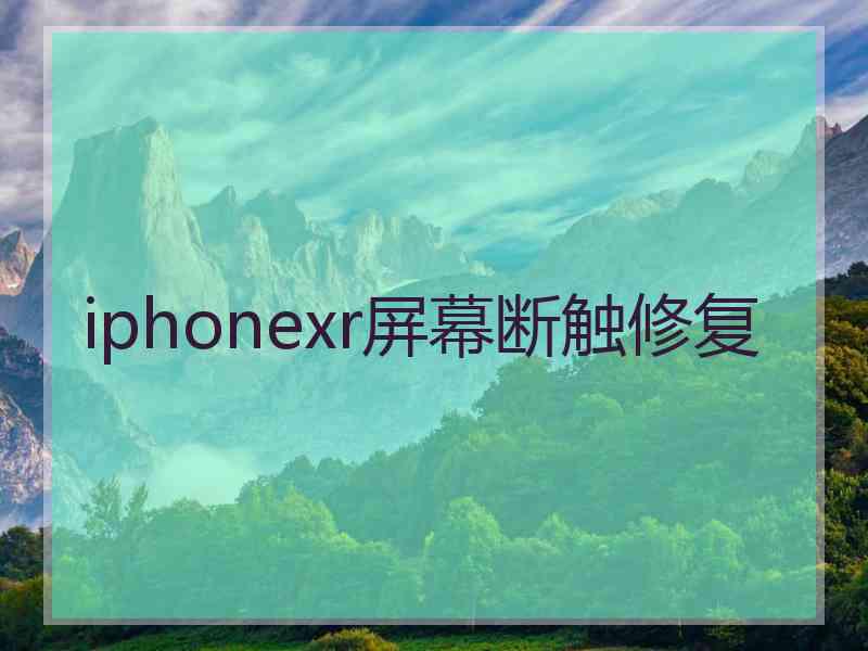 iphonexr屏幕断触修复