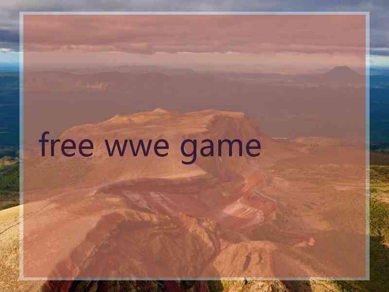 free wwe game