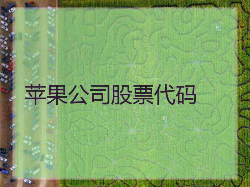 苹果公司股票代码