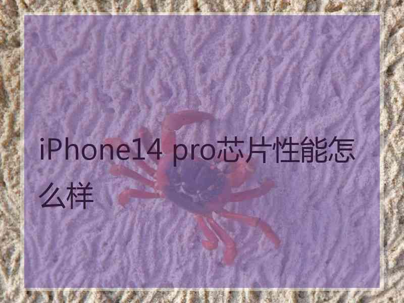 iPhone14 pro芯片性能怎么样