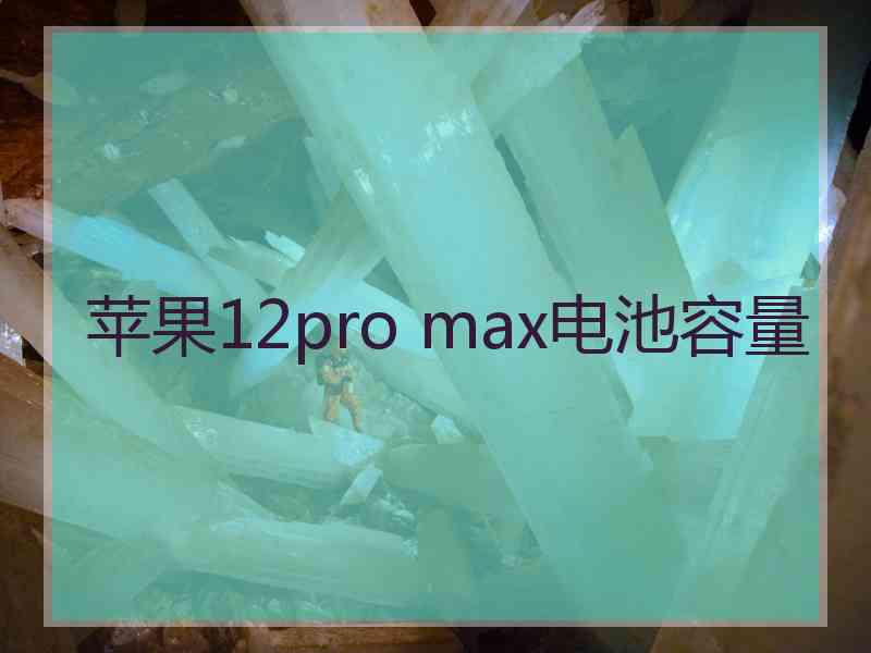 苹果12pro max电池容量