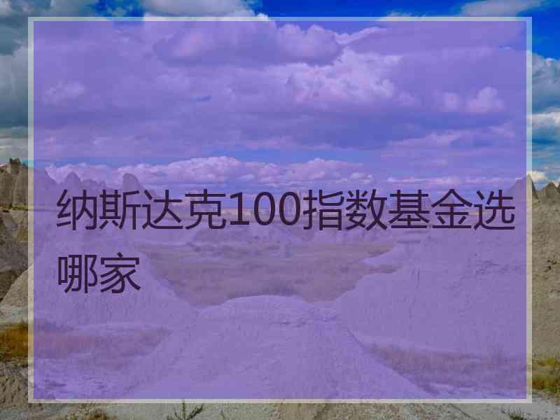 纳斯达克100指数基金选哪家