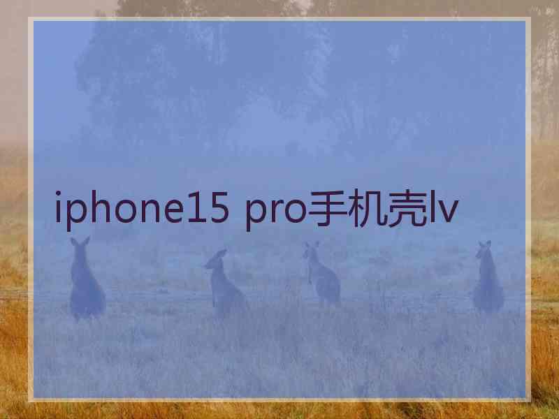 iphone15 pro手机壳lv