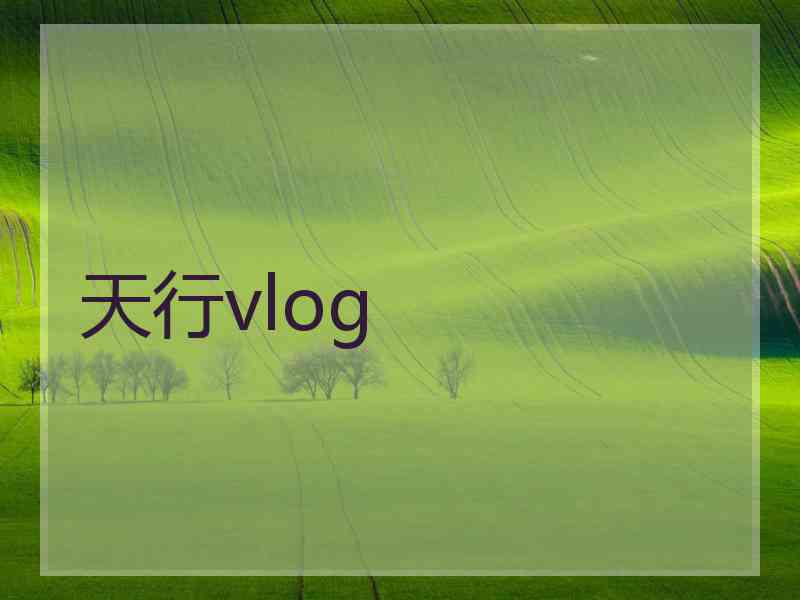 天行vlog