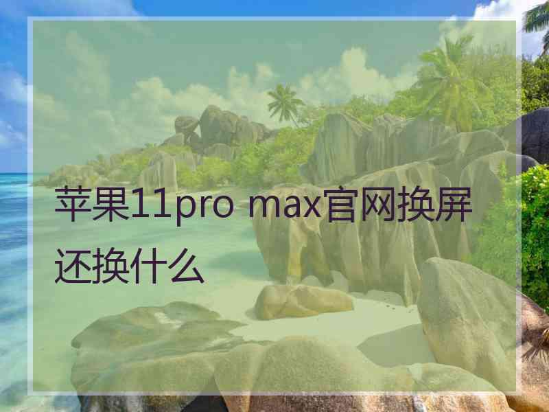 苹果11pro max官网换屏还换什么