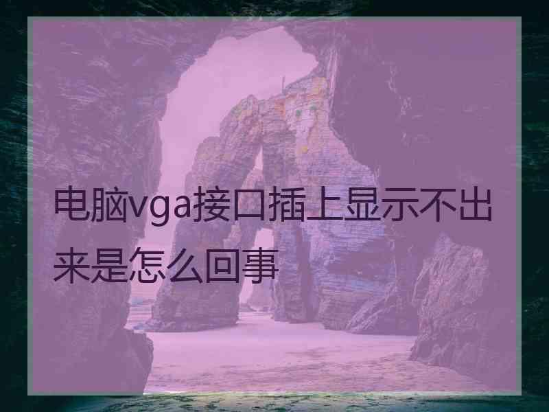 电脑vga接口插上显示不出来是怎么回事