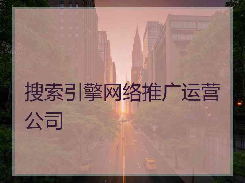 搜索引擎网络推广运营公司