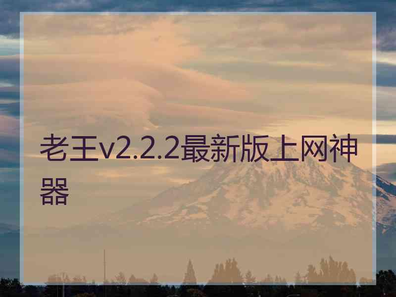 老王v2.2.2最新版上网神器