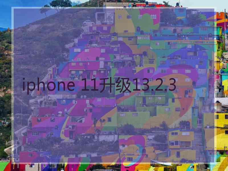 iphone 11升级13.2.3