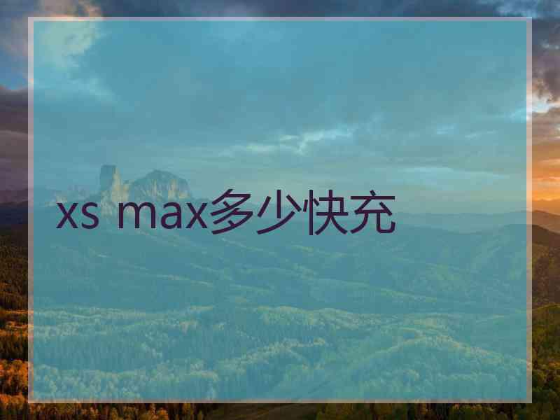 xs max多少快充