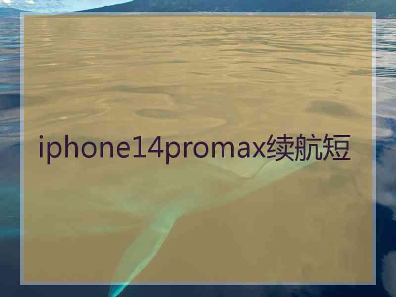 iphone14promax续航短