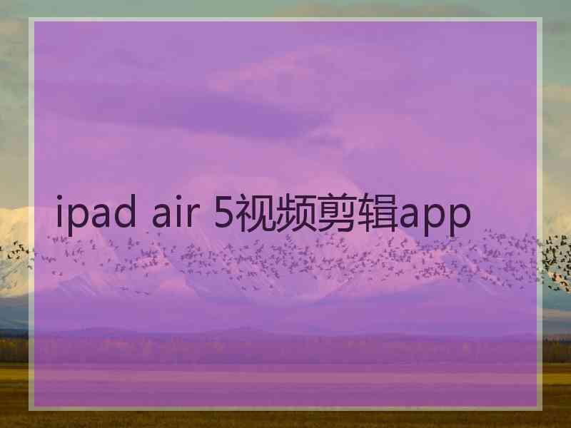 ipad air 5视频剪辑app