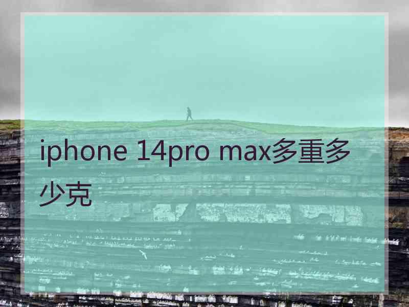 iphone 14pro max多重多少克