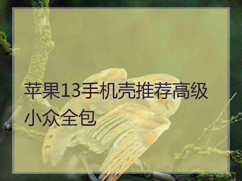 苹果13手机壳推荐高级小众全包