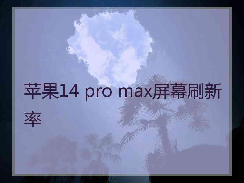 苹果14 pro max屏幕刷新率