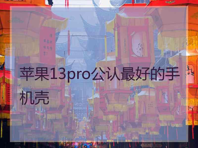 苹果13pro公认最好的手机壳