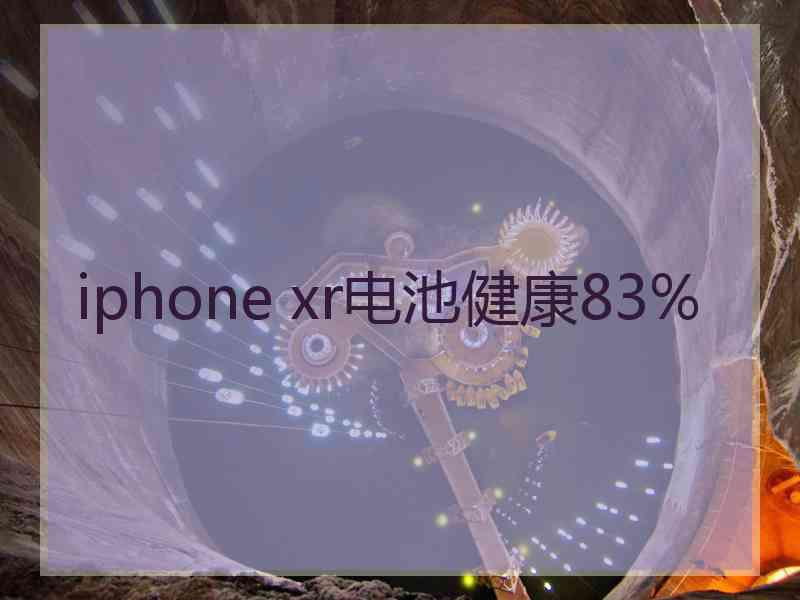 iphone xr电池健康83%