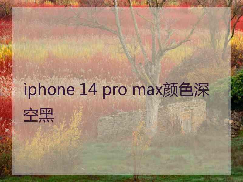 iphone 14 pro max颜色深空黑