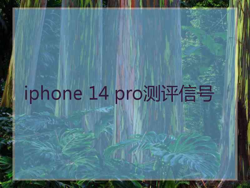 iphone 14 pro测评信号