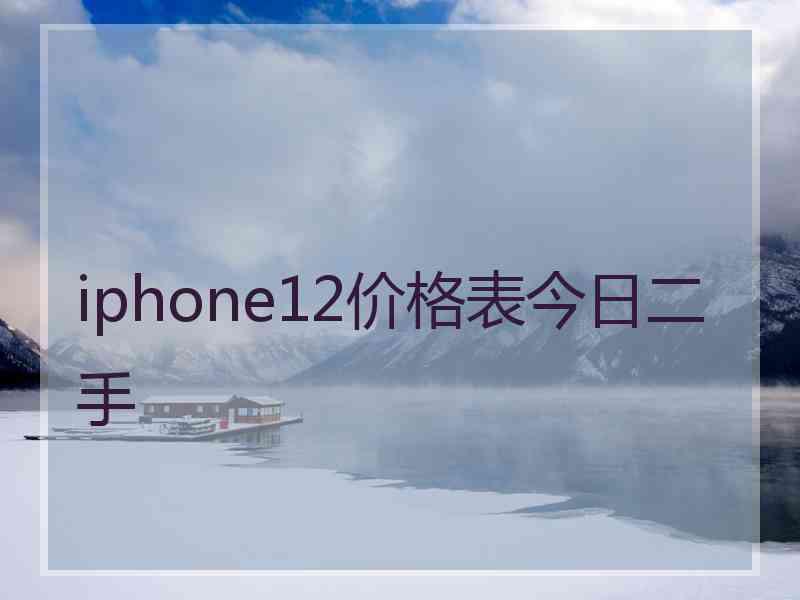 iphone12价格表今日二手