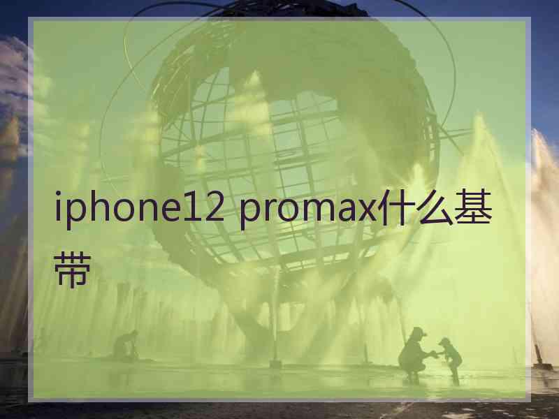 iphone12 promax什么基带