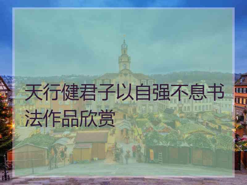 天行健君子以自强不息书法作品欣赏