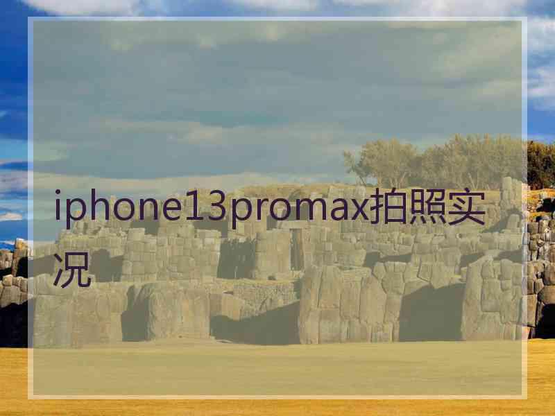 iphone13promax拍照实况