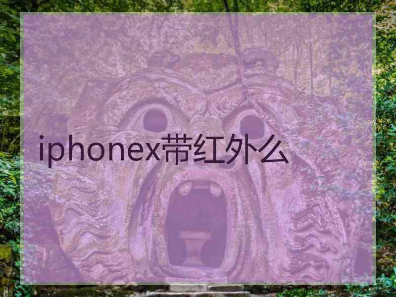 iphonex带红外么