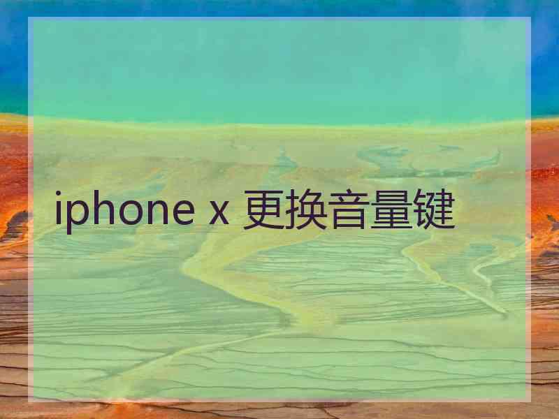 iphone x 更换音量键