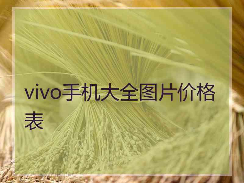 vivo手机大全图片价格表