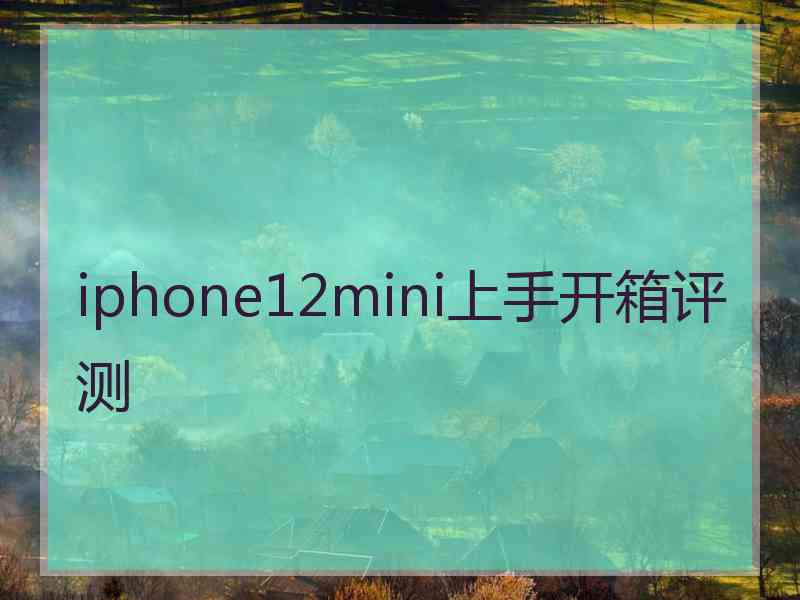 iphone12mini上手开箱评测