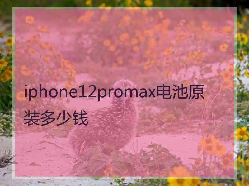 iphone12promax电池原装多少钱