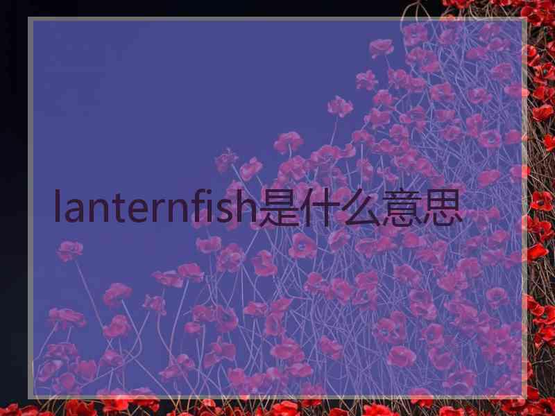 lanternfish是什么意思