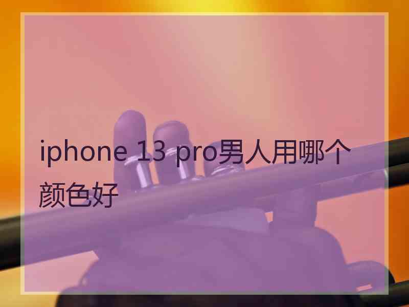 iphone 13 pro男人用哪个颜色好