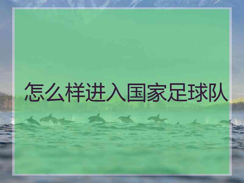 怎么样进入国家足球队