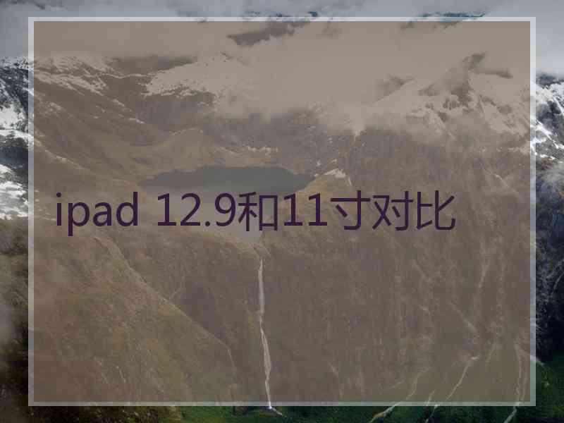 ipad 12.9和11寸对比