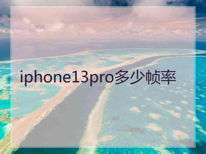 iphone13pro多少帧率