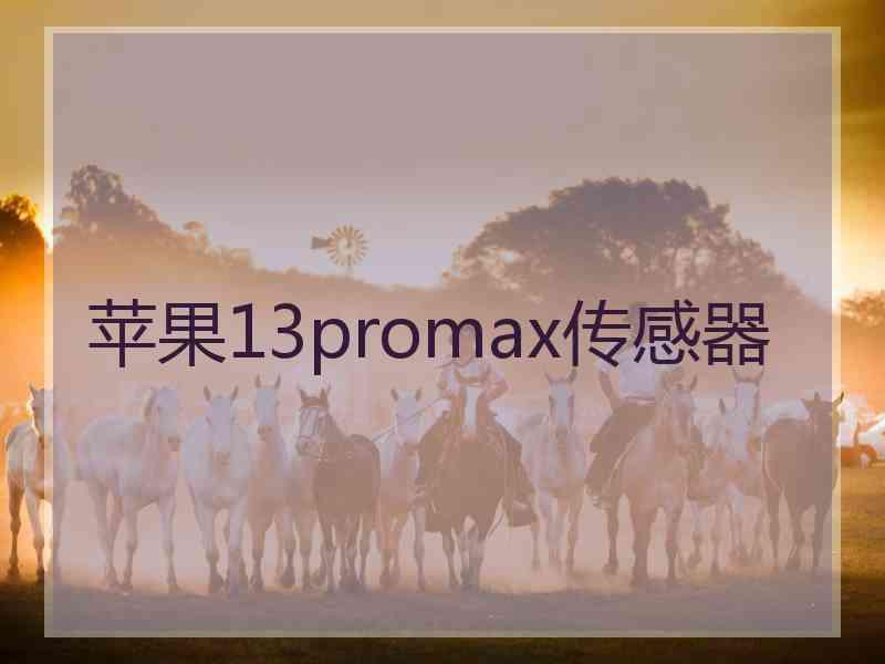 苹果13promax传感器