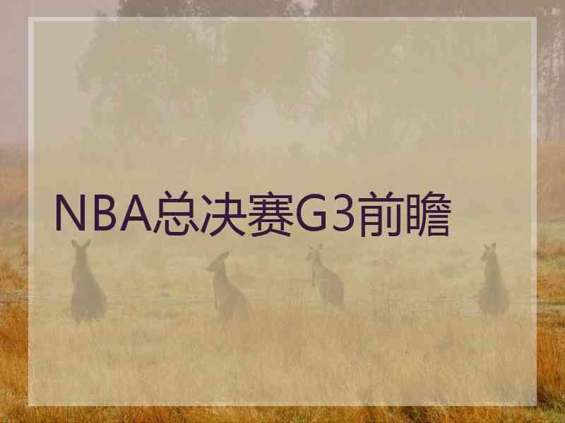 NBA总决赛G3前瞻