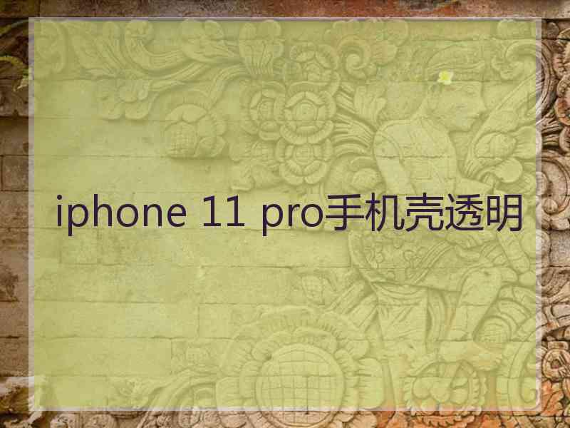 iphone 11 pro手机壳透明