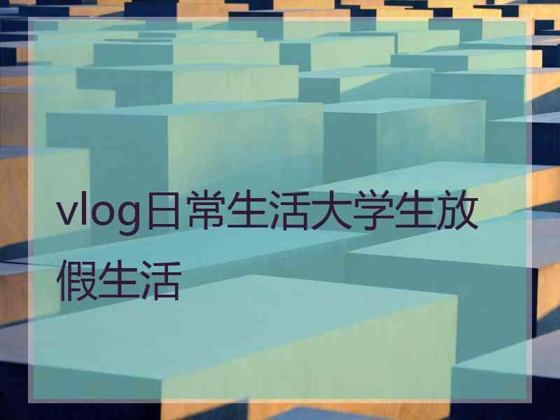 vlog日常生活大学生放假生活