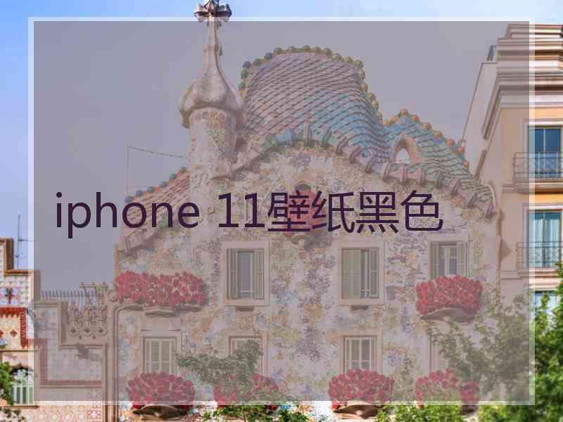 iphone 11壁纸黑色