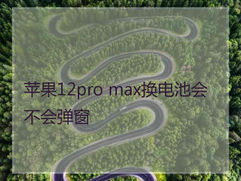 苹果12pro max换电池会不会弹窗