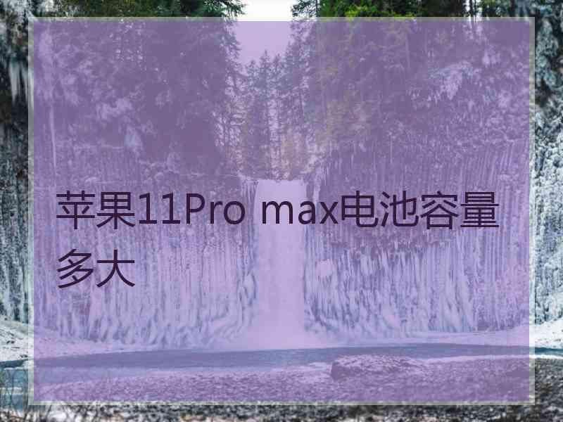 苹果11Pro max电池容量多大