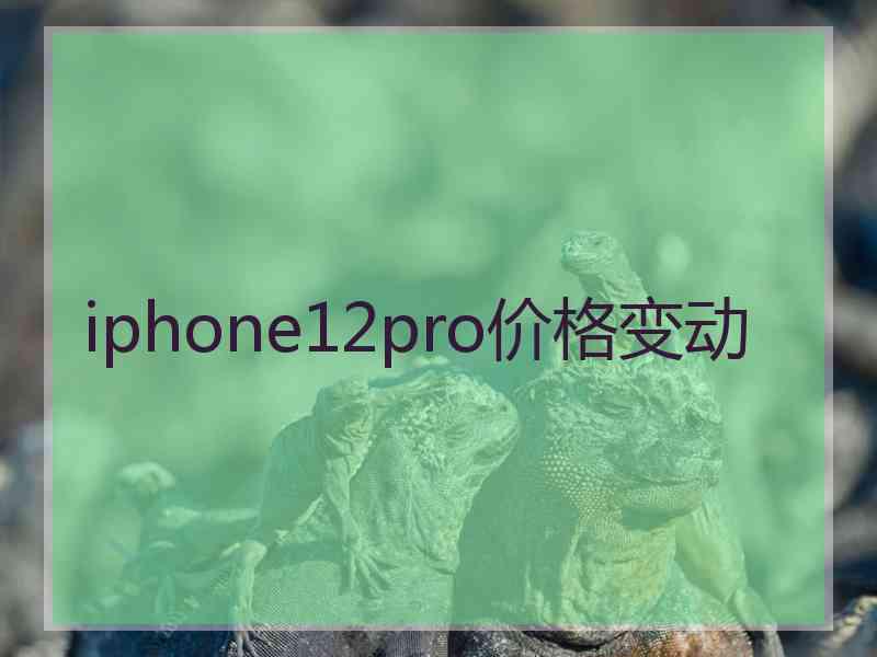 iphone12pro价格变动